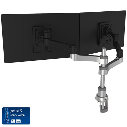 R-Go Tools Monitor arm R-Go Zepher Dual, for two monitors, fully adjustable, 0- 8 kg load capacity, 100% circular, black