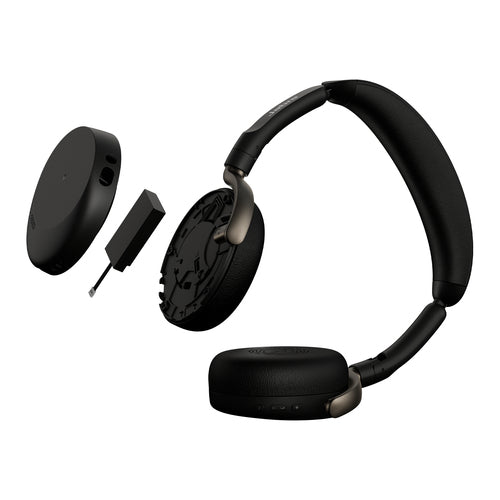 Jabra Evolve3 65 Flex MS - USB-C with Dongle - Black (Wireless Charging Pad)