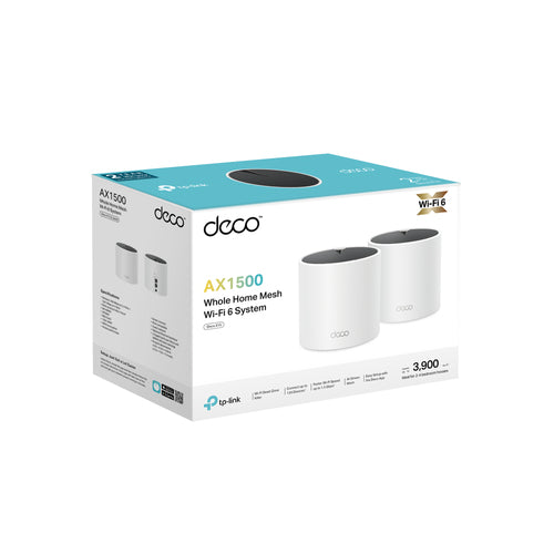 TP-Link Deco X15 Dual-band (2.4 GHz / 5 GHz) Wi-Fi 6 (802.11ax) White 2 Internal