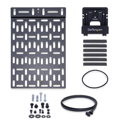 StarTech.com Universal TV Accessory Mount - Adjustable TV & Wall Mount Bracket - Media Players/Router/Modem/AV Switches & Extenders/Apple TV - Hidden Cable Box Mount Behind TV - 11lb (5kg)
