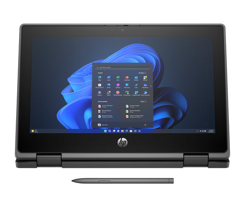 HP Fortis Flip G1i Intel® N N150 Hybrid (2-in-1) 29.5 cm (11.6") Touchscreen HD 8 GB LPDDR5-SDRAM 128 GB UFS Wi-Fi 6E (802.11ax) Windows 11 Pro Black