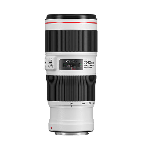 Canon EF 70–200mm f/4L IS II USM SLR Telephoto zoom lens Black, White