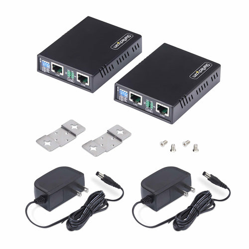StarTech.com 10/100 Ethernet Extender Kit, Up to 0.5Mi (800M), Long-Range LAN Over Single Pair Wire/RJ45 UTP, Ethernet Booster For IP Video/Remote Sensors/WiFi APs