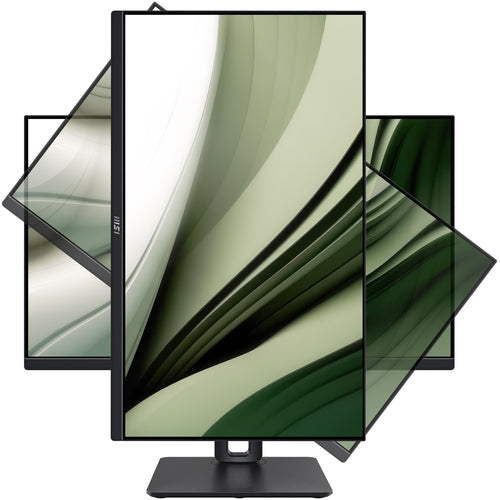 MSI Pro MP245PG 24 Inch Monitor, FHD (1920 x 1080), 100Hz, IPS, 1ms, 1x HDMI 1.4b, 1x DP 1.2a output, 1x D-Sub(VGA), Built-in Speakers, Anti-Glare, Anti-Flicker, Less Blue light, TÜV Certified, VESA, Kensington, 4-way adjustable stand, Black