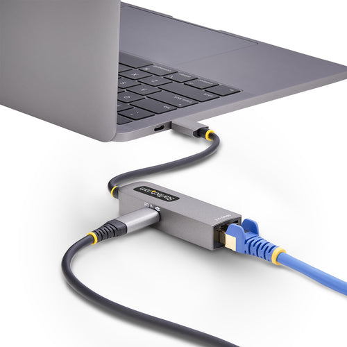StarTech.com 2.5GbE USB-C to Ethernet Adapter, 100W PD Pass-Through, NBASE-T NIC, USB 3.0 Type-C 2.5/1G Multi Speed Network, Thunderbolt Compatible, Windows & Mac