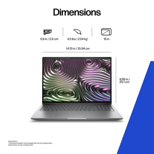 HP Zbook X G1i 16 inch Mobile Workstation PC Wolf Pro Security Edition Intel Core Ultra 7 265HX 40.6 cm (16") WQXGA 64 GB DDR5-SDRAM 2 TB SSD NVIDIA RTX PRO 2000 Blackwell Wi-Fi 7 (802.11be) Windows 11 Pro Silver