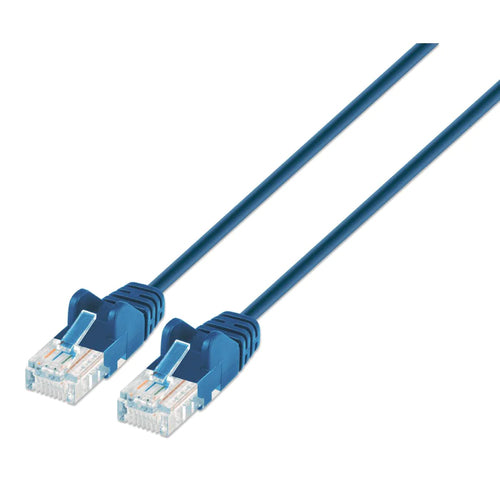 Intellinet IEC-C6A-BL-1-SLIM networking cable Blue 0.3 m Cat6 U/UTP (UTP)