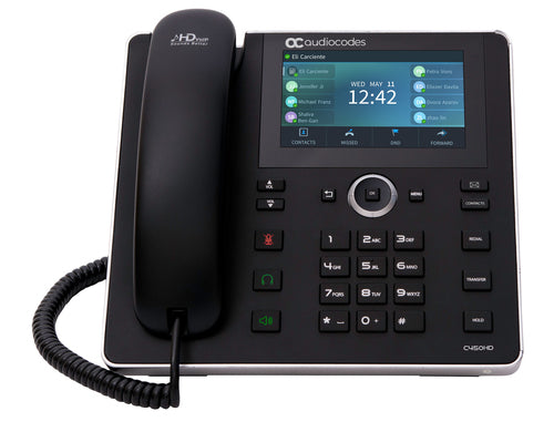 AudioCodes C450HD TAA IP-Phone PoE GbE black with integrated BT and Dual Band Wi-Fi