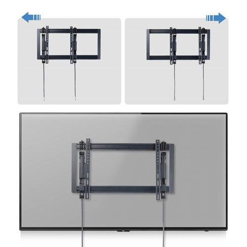 StarTech.com UL Listed Extendable TV Wall Mount for up to 65-inch 176lb (80kg) Displays, Easy Rear Access, Laterally Adjustable Bracket Supports up to VESA 600x400