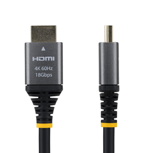 StarTech.com 8ft (2.4m) Premium Certified High Speed HDMI Cable, 4K 60Hz/1440p 144Hz, HDMI 2.0 Cable with HDR10/ARC, 18Gbps, 4K HDMI Cord for Monitor/TV/Display, High-Flex TPE Jacket