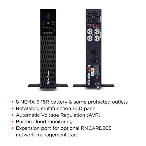 CyberPower PR1000RT2UC uninterruptible power supply (UPS) Line-Interactive 1 kVA 1000 W 8 AC outlet(s)