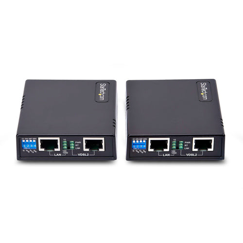 StarTech.com VDSL2 Ethernet Extender Kit over Single Pair Wire, Up to 0.6mi (1km) Long Range LAN Repeater over Phone Line/CAT5e/CAT6, Up to 300Mbps, Replacement for 110VDSLEXT