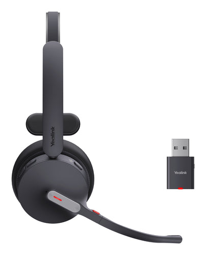 Yealink WH64 Hybrid Mono Teams Headset Wireless Head-band Office/Call center Micro-USB Bluetooth Black