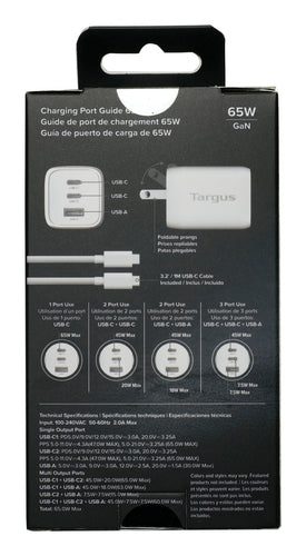 Targus 65W Multi-Port GaN Wall Charger