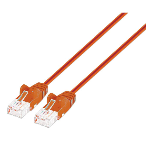 Intellinet IEC-C6-OR-1-SLIM networking cable Orange 0.3 m Cat6 U/UTP (UTP)