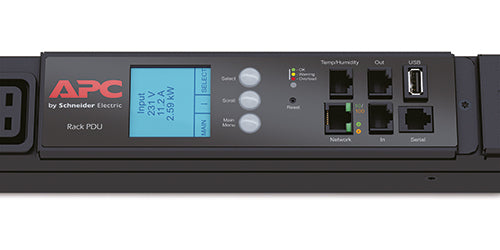 APC Rack PDU 2G, Metered, ZeroU, 17.3kW, 240V, (30) C13 & (12) C19