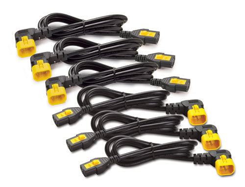 APC Power Cord Kit (6 ea), Locking, C13 to C14 (90 Degree), 1.8m, North America