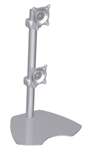 Chief Dual Vertical Monitor Table Stand Desk Silver