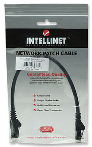Intellinet 0.3m Cat6 UTP networking cable Black U/UTP (UTP)