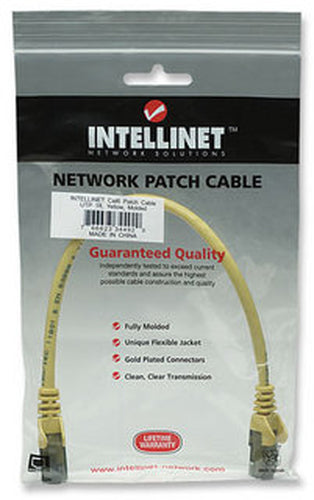 Intellinet 0.3m Cat6 UTP networking cable Yellow U/UTP (UTP)
