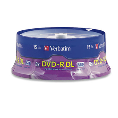 Verbatim DVD+R DL 8.5GB 8X Branded 15pk Spindle 15 pc(s)