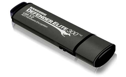iStorage Kanguru Defender Elite300, 128GB USB flash drive USB Type-A 3.2 Gen 1 (3.1 Gen 1) Black, Grey