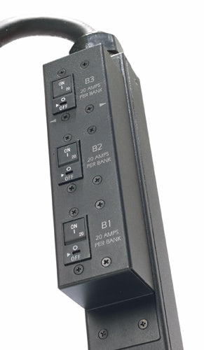 APC NetShelter Basic Rack PDU, Zero U, 12.5kW, 208V, 30 C13 and 6 C19 outlet, 3ft input Cord