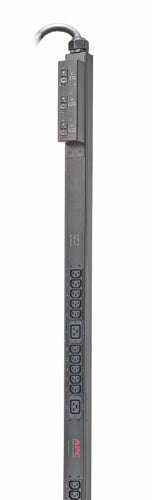 APC NetShelter Basic Rack PDU, Zero U, 12.5kW, 208V, 30 C13 and 6 C19 outlet, 3ft input Cord