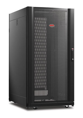 APC NetShelter AV, Server Rack Enclosure, 24U, 10-32 Threaded Rails, Black, 1199H x 600W x 806D mm