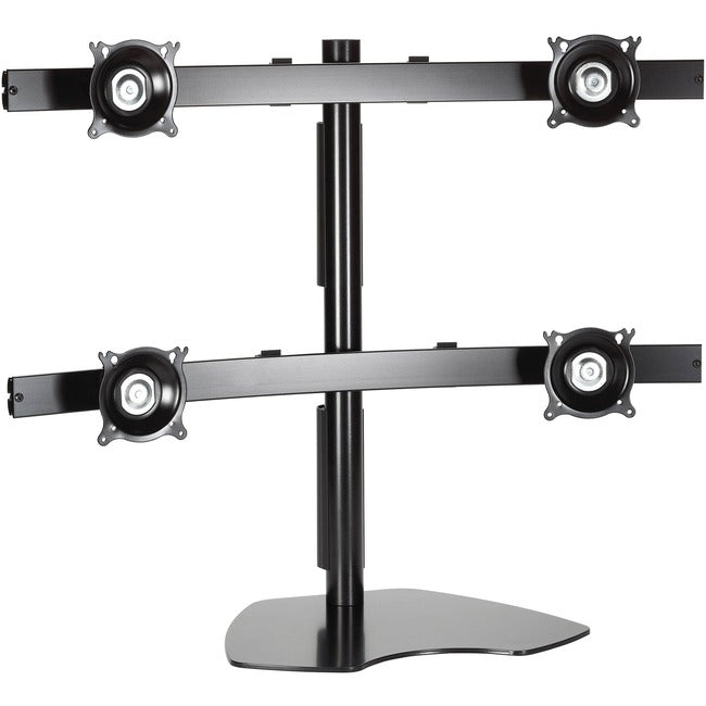 Chief KTP445B Widescreen Quad Monitor Table Stand - Up to 80lb Flat Panel Display - Black - Desk-mountable