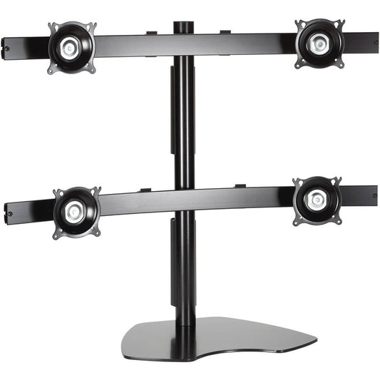 Chief KTP445B Widescreen Quad Monitor Table Stand - Up to 80lb Flat Panel Display - Black - Desk-mountable
