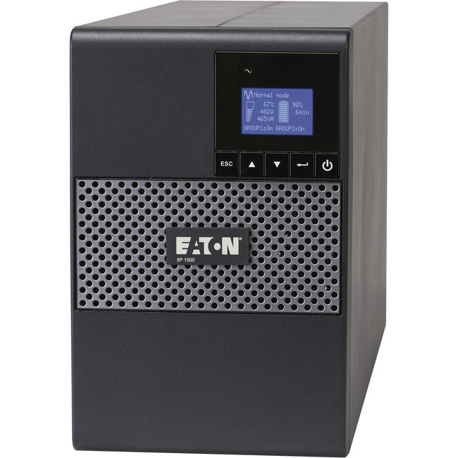 Eaton 5P UPS 1440VA 1100W 120V Line-Interactive UPS, 5-15P, 8x 5-15R Outlets, True Sine Wave, Cybersecure Network Card Option, Tower