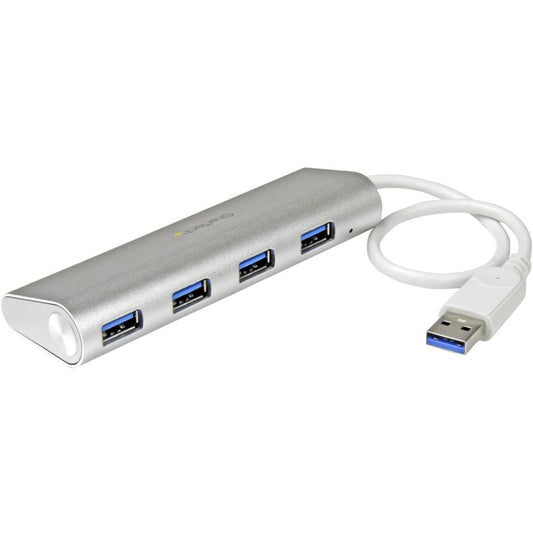 4Pt USB 3.0 Hub w Built In Cbl