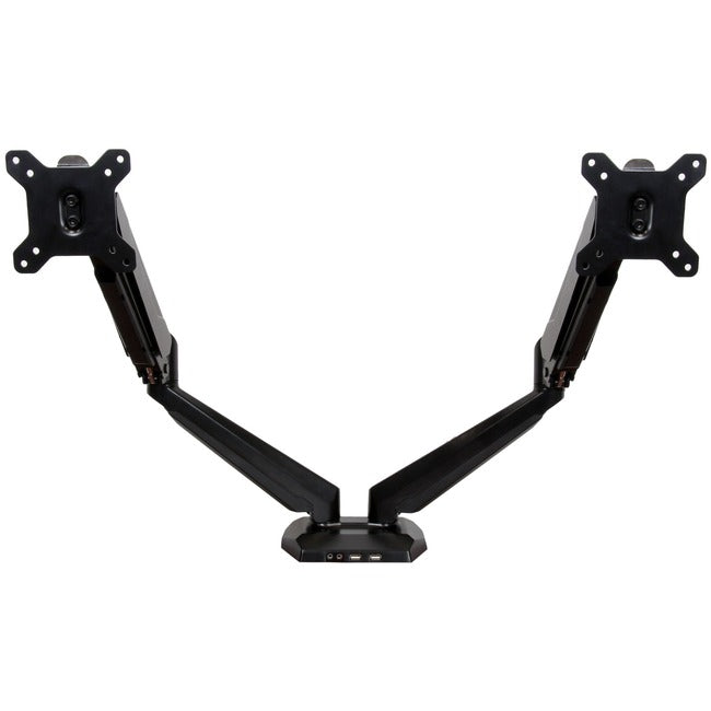 StarTech.com Dual Monitor Arm - USB Hub and Audio Ports in Base - Monitors up to 32" - VESA Monitor Stand Desk Mount