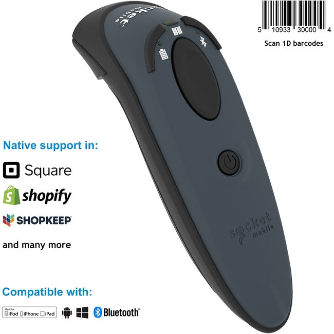 Socket Mobile DuraScan&reg; D730, 1D Laser Barcode Scanner, Gray