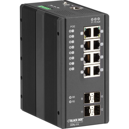 12PT Gb MGD PoE+ RJ45 SFP