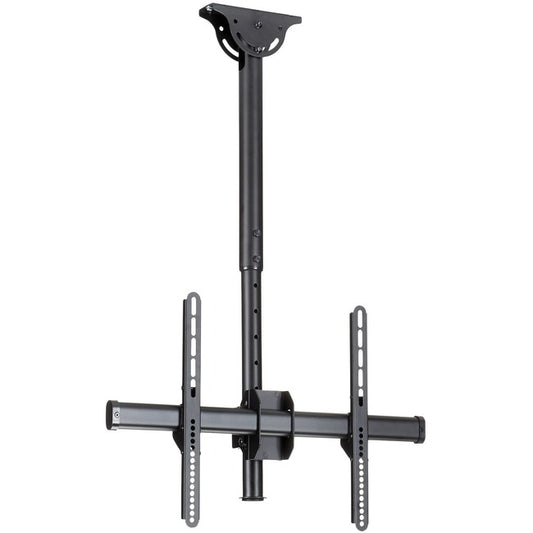 StarTech.com Ceiling TV Mount - 1.8' to 3' Short Pole - 32 to 75" TVs with a weight capacity of up to 110 lb. (50 kg) - Telescopic pole can extend from 22" to 33.5" (560 to 910 mm) - Ceiling mount swivels +60 /-60 degrees to adjust to your ceiling - Swive