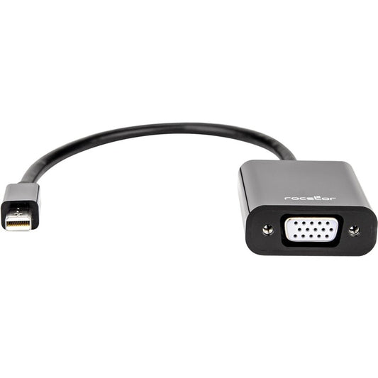 Rocstor Premium Mini DisplayPort to VGA Video Adapter - M/F - For connecting a VGA display to a Mini DisplayPort on a Mac or PC computer - Compatible with mDP DisplayPort on MacBook&reg;, MacBook&reg; Pro, Microsoft&reg; Surface&reg;, Surface&reg; docking