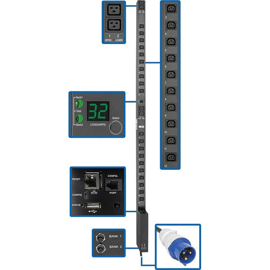 PDU Switched 230V 7.4kW 32A