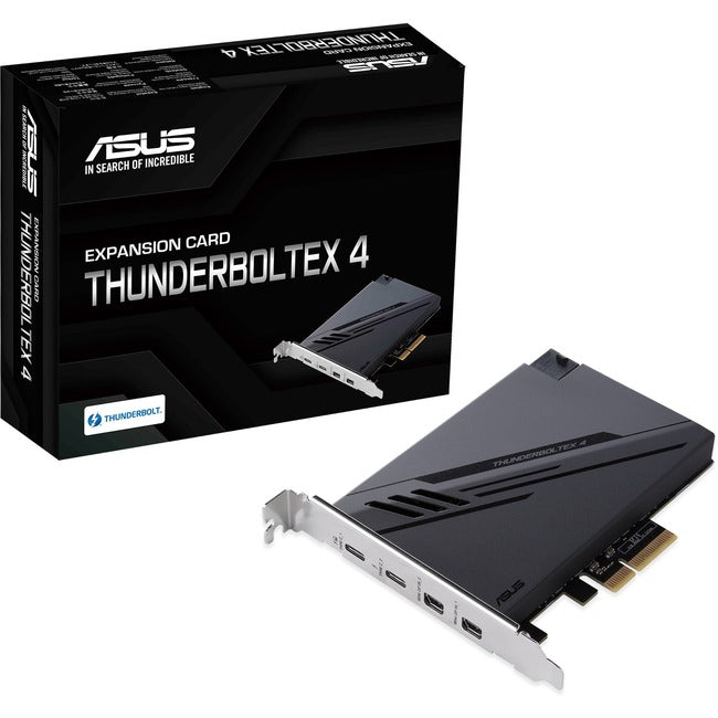ASUS ThunderboltEX 4 interface cards/adapter Internal Mini DisplayPort, PCIe, Thunderbolt, USB 2.0, USB 3.2 Gen 2 (3.1 Gen 2)