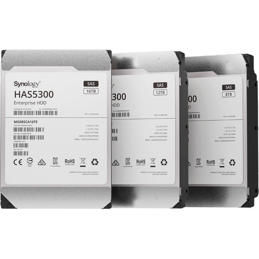 Synology HAS5300 HAS5300-12T 12 TB Hard Drive - 3.5" Internal - SAS (12Gb/s SAS)