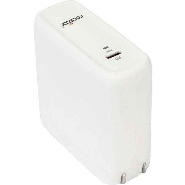 Rocstor 100W Smart USB-C Power Adapter - A/C Charger for Apple&reg; MacBook&reg;, MacBook Air&reg;, MacBook Pro&reg; 13" (61W), MacBook Pro&reg; 14" (67W), MacBook Pro&reg; 15.6" (87W), MacBook Pro&reg; 16" (96W) with USB=C, Chromebook&reg;, HP&reg;, Dell