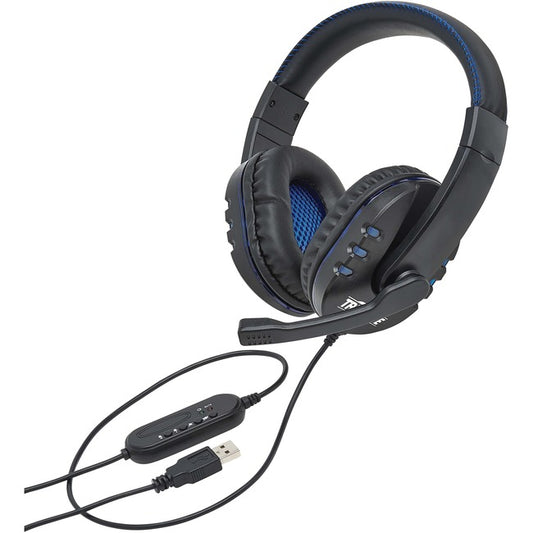Tripp Lite USB Gaming Headset with Built-In Microphone, Audio Control and LEDs